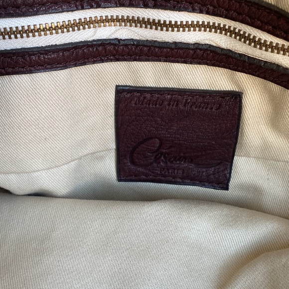 Vintage Cesaire Paris Brown Leather Single Handle Tote Bag - Picture 4 of 8